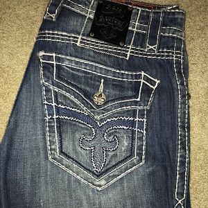 Men’s jeans Brand:Rock Revtual Color:dark blue from:Buckle